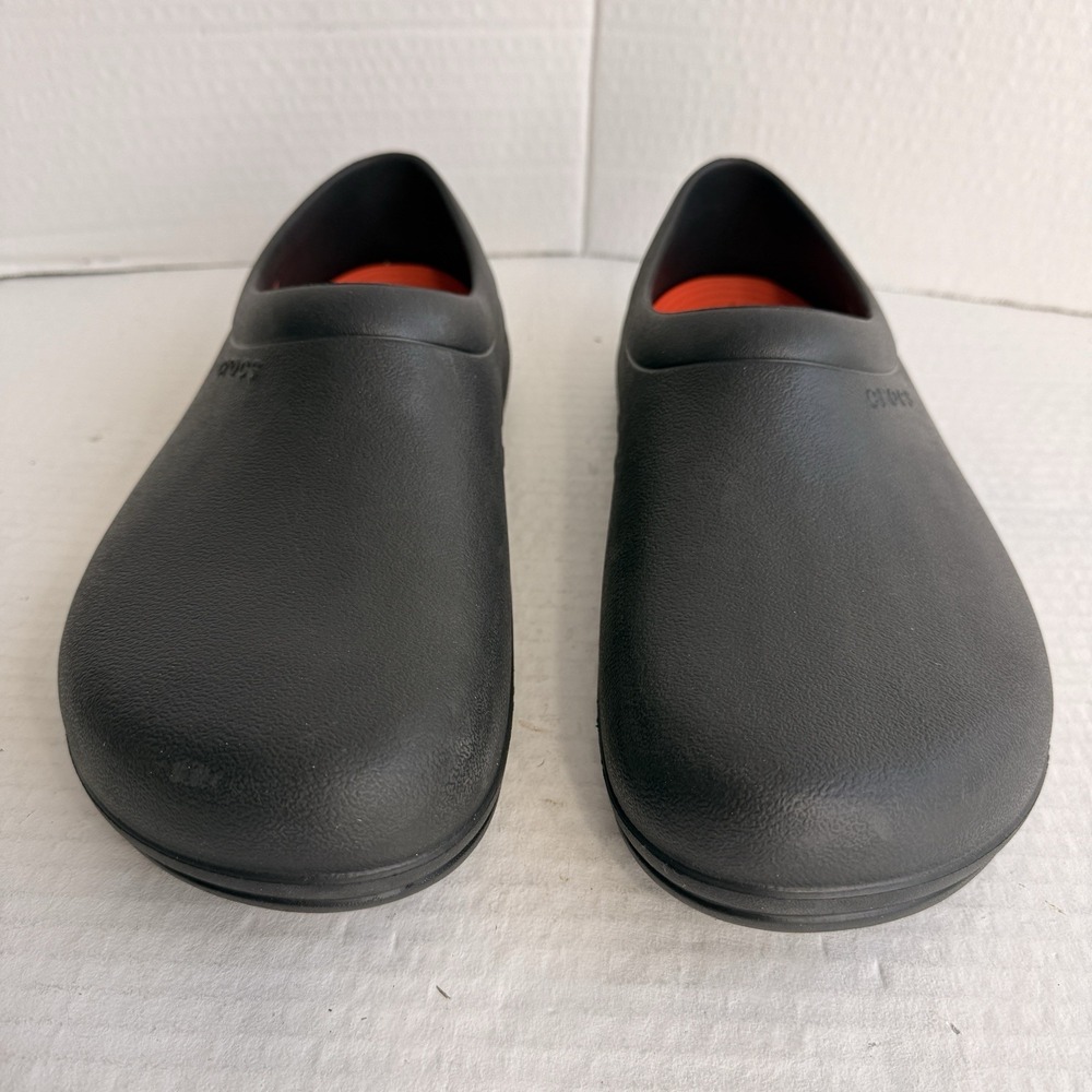 Crocs Mens 12 On The Clock LiteRide Workwear Slip Resistant Clogs Black Shoes - Picture 4 of 16